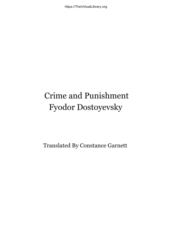 Crime and Punishment